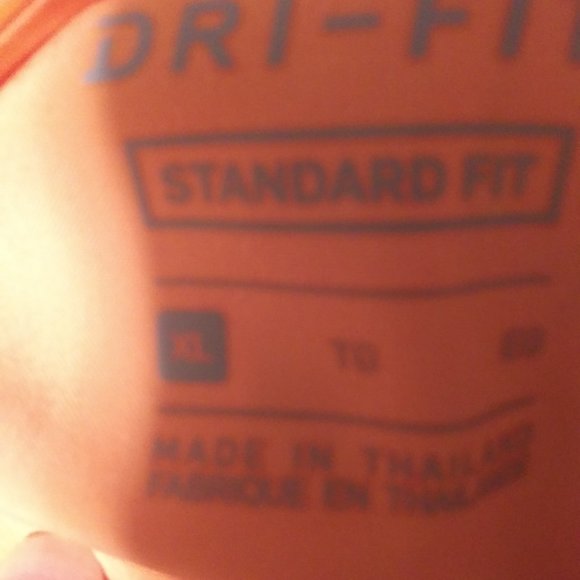 NWT Nike Flex Peach Orange Standard fit  Dri Fit Golf Top XL - Picture 7 of 15